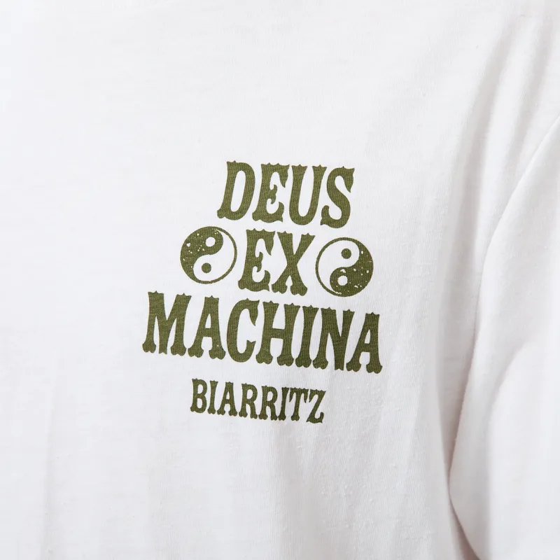 Deus Ex Machina Biarritz Ceramic T Shirt Vintage White-4