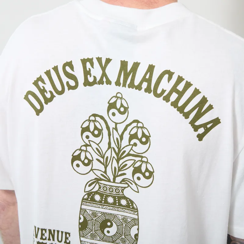 Deus Ex Machina Biarritz Ceramic T Shirt Vintage White-5