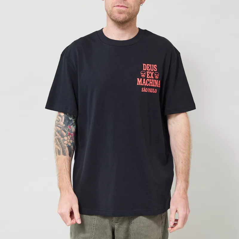 Deus Ex Machina Sao Paulo Ceramic T Shirt Black-2
