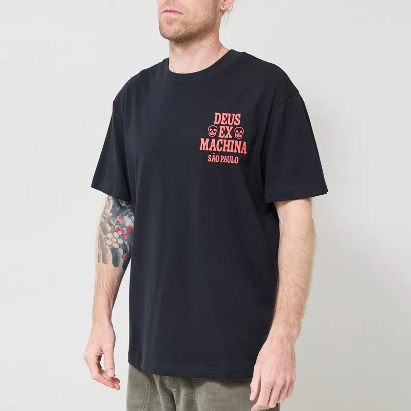 Deus Ex Machina Sao Paulo Ceramic T Shirt Black-1