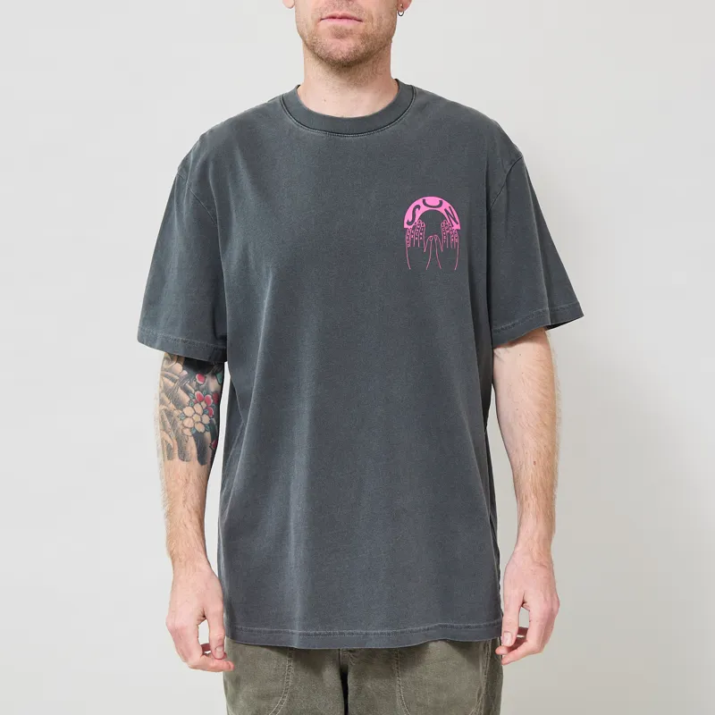 Deus Ex Machina Catchin Rays T Shirt Anthracite Grey-2