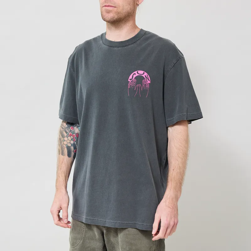 Deus Ex Machina Catchin Rays T Shirt Anthracite Grey-1