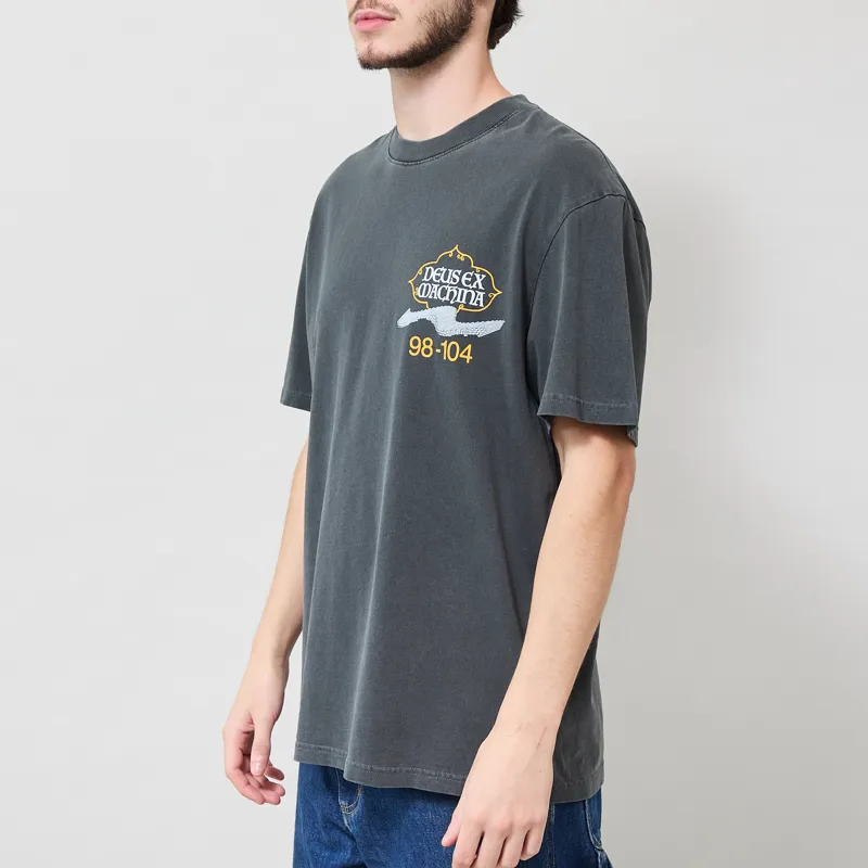 Deus Ex Machina Easy Peacey T Shirt Anthracite Grey-1