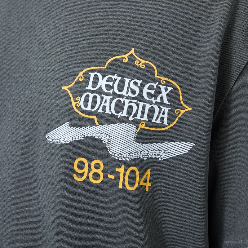 Deus Ex Machina Easy Peacey T Shirt Anthracite Grey-4