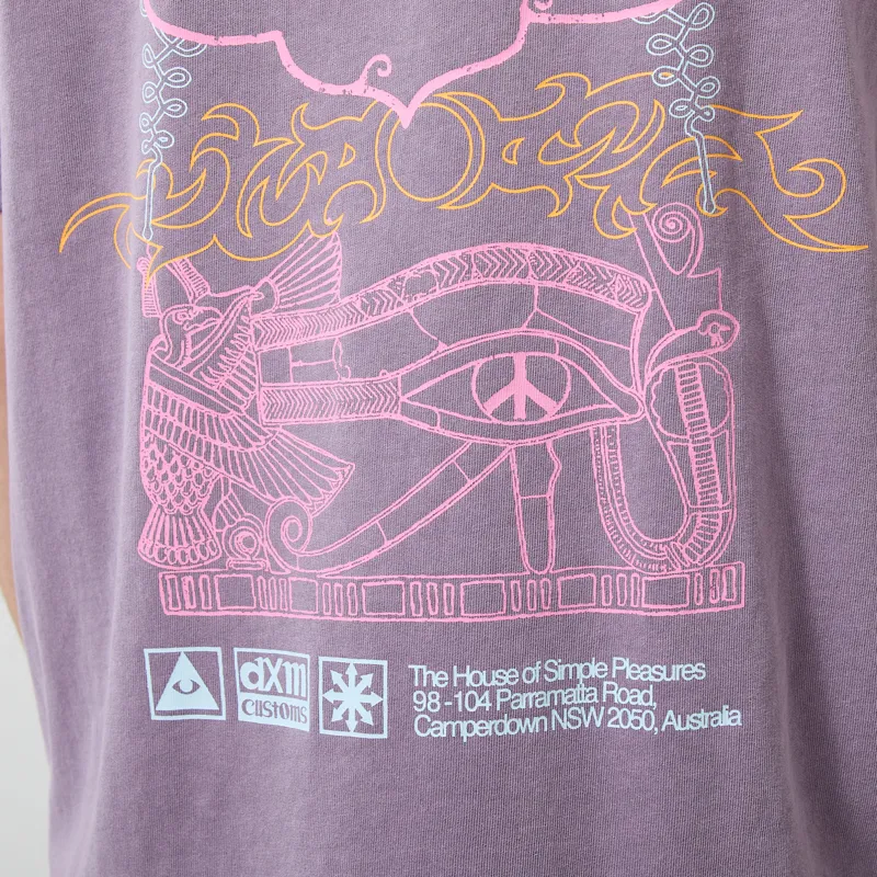 Deus Ex Machina Easy Peacey T Shirt Grape Purple-6