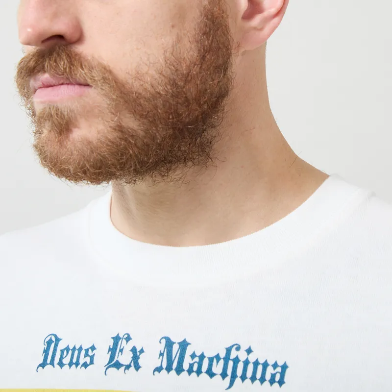 Deus Ex Machina Swell Maps Oversized Long Sleeve T Shirt Vintage White-5