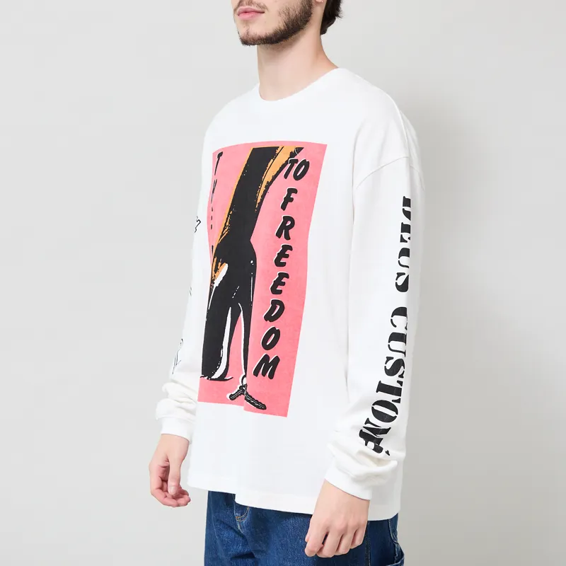 Deus Ex Machina Locket Oversized Long Sleeve Vintage White-1