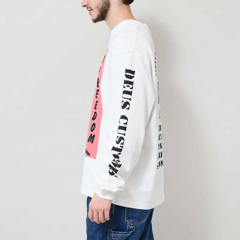 Deus Ex Machina Locket Oversized Long Sleeve Vintage White-2