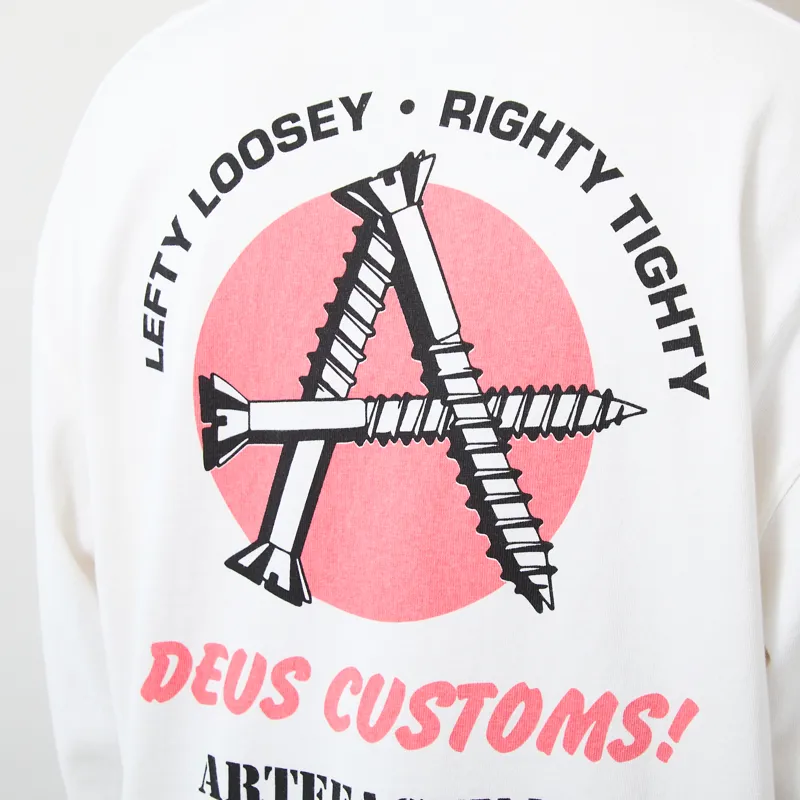 Deus Ex Machina Locket Oversized Long Sleeve Vintage White-8