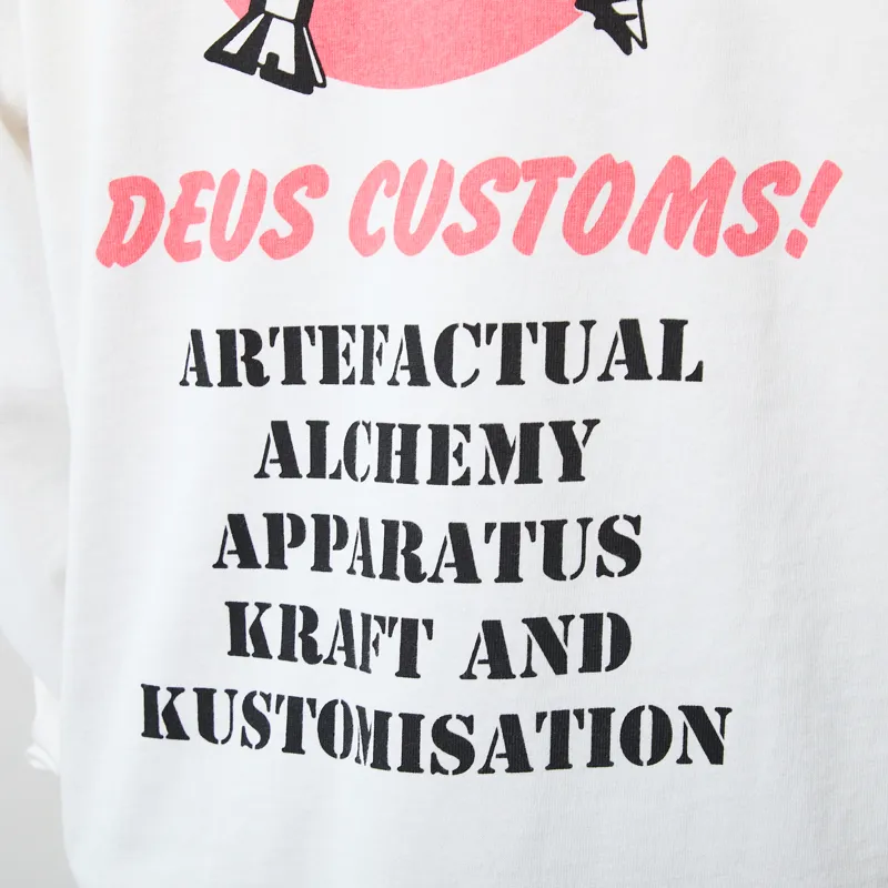 Deus Ex Machina Locket Oversized Long Sleeve Vintage White-9