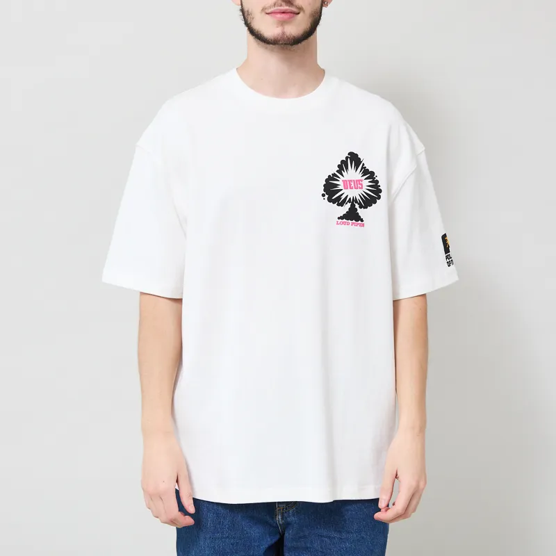 Deus Ex Machina Turpentine Oversized T Shirt Vintage White-2