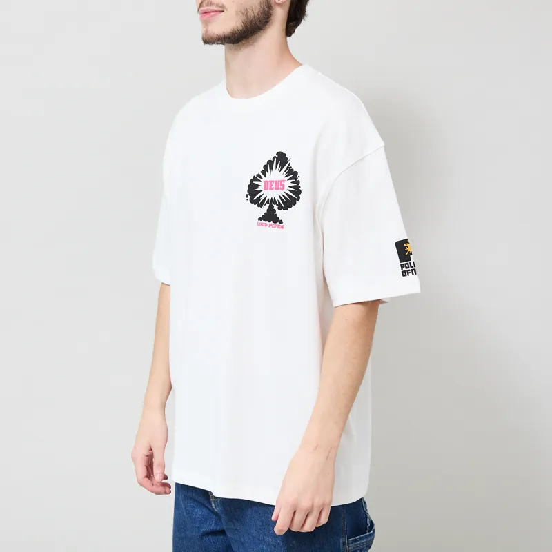 Deus Ex Machina Turpentine Oversized T Shirt Vintage White-1