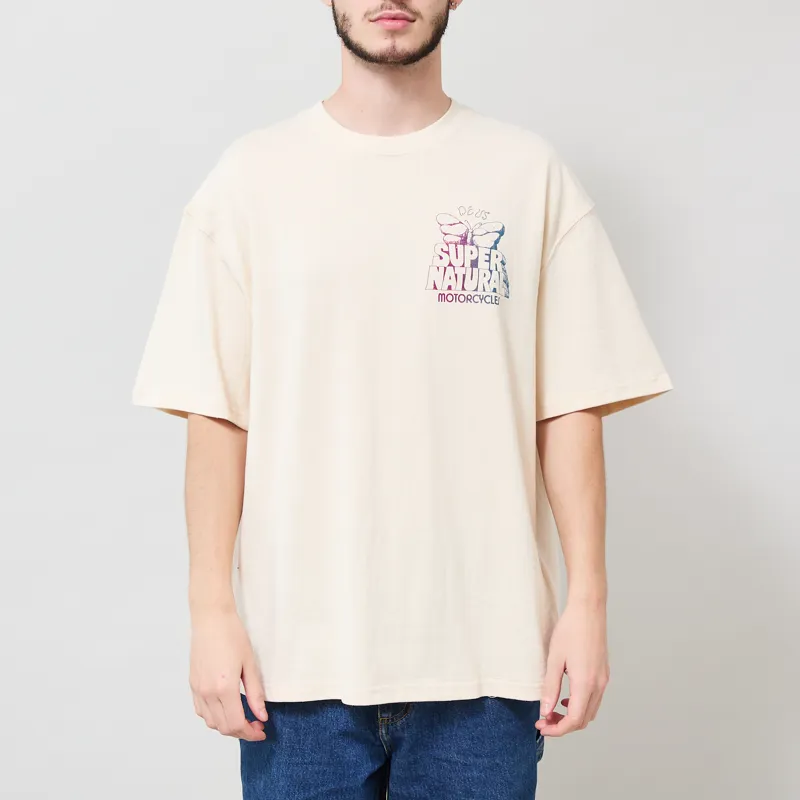 Deus Ex Machina Temple Torque Oversized T Shirt Dirty White-2