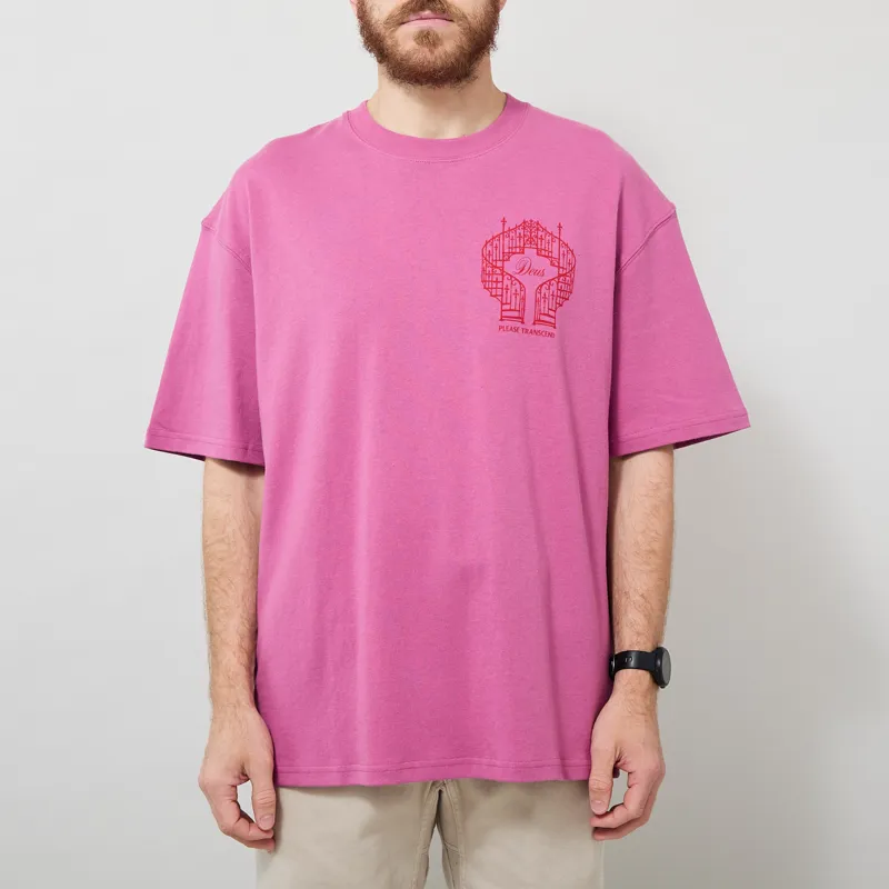 Deus Ex Machina Upstairs Oversized T Shirt Red Violet-2