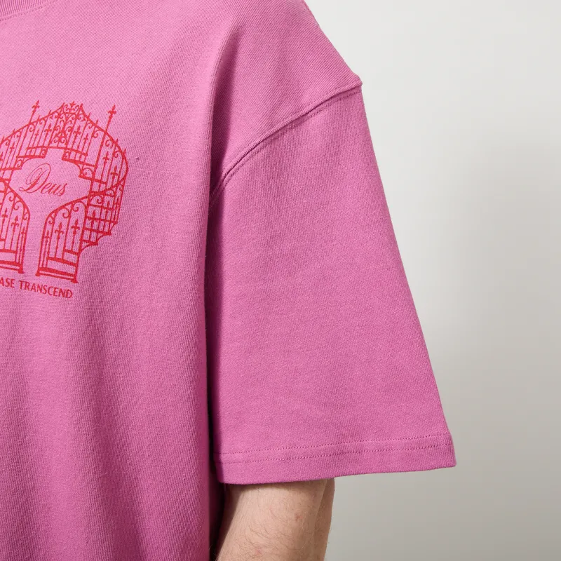 Deus Ex Machina Upstairs Oversized T Shirt Red Violet-7