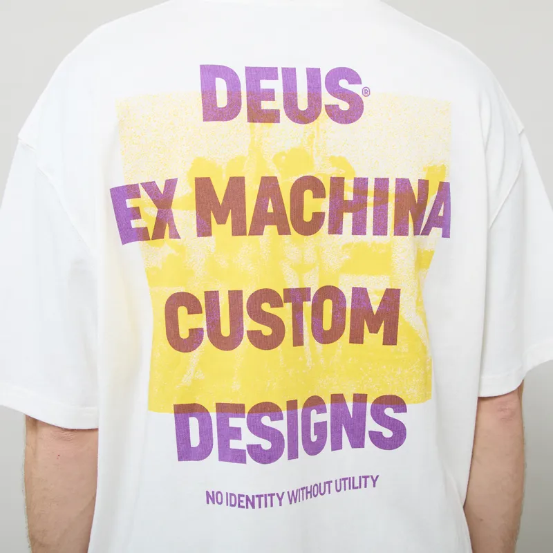 Deus Ex Machina Utility Oversized T Shirt Vintage White-3