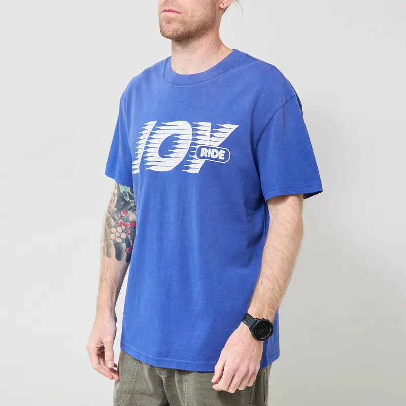 Deus Ex Machina Fast Times T Shirt Limoges Blue-1