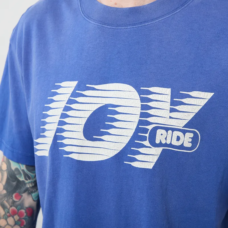 Deus Ex Machina Fast Times T Shirt Limoges Blue-3