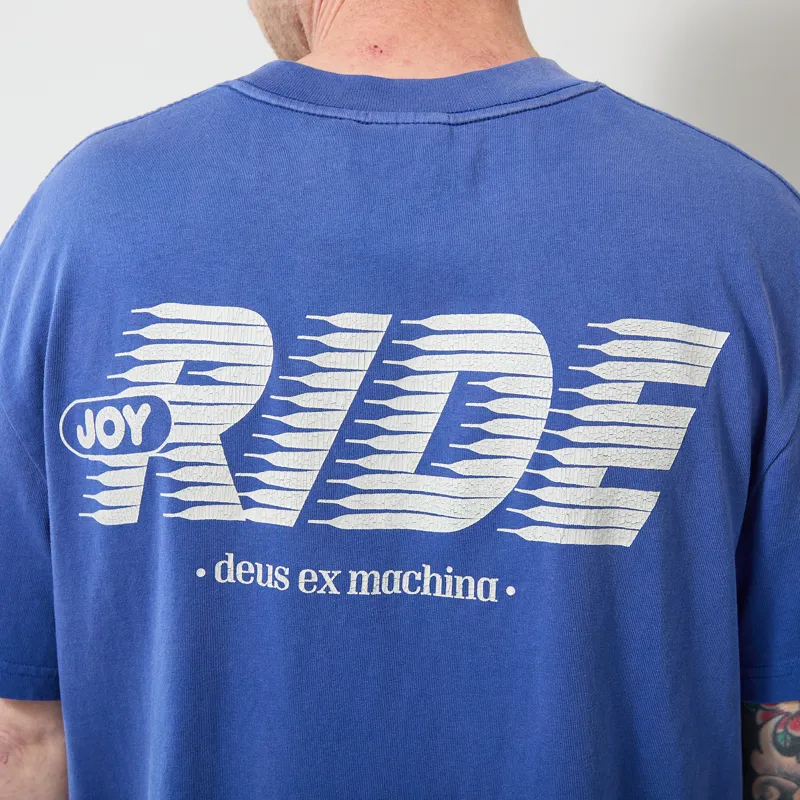 Deus Ex Machina Fast Times T Shirt Limoges Blue-5