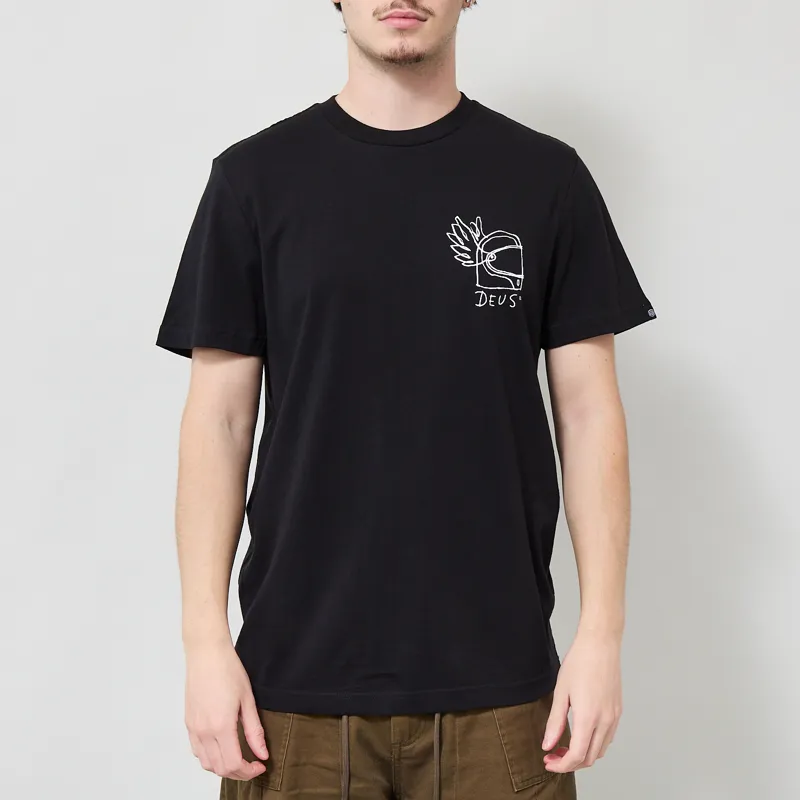 Deus Ex Machina Harajuku Helmet T Shirt Black-2