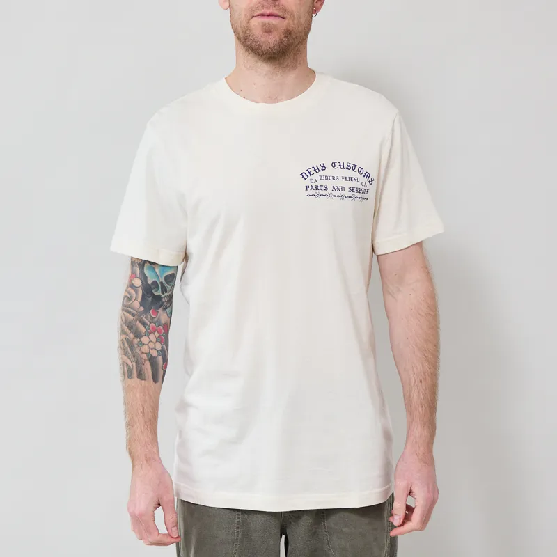 Deus Ex Machina Unchained T Shirt Vintage White-2