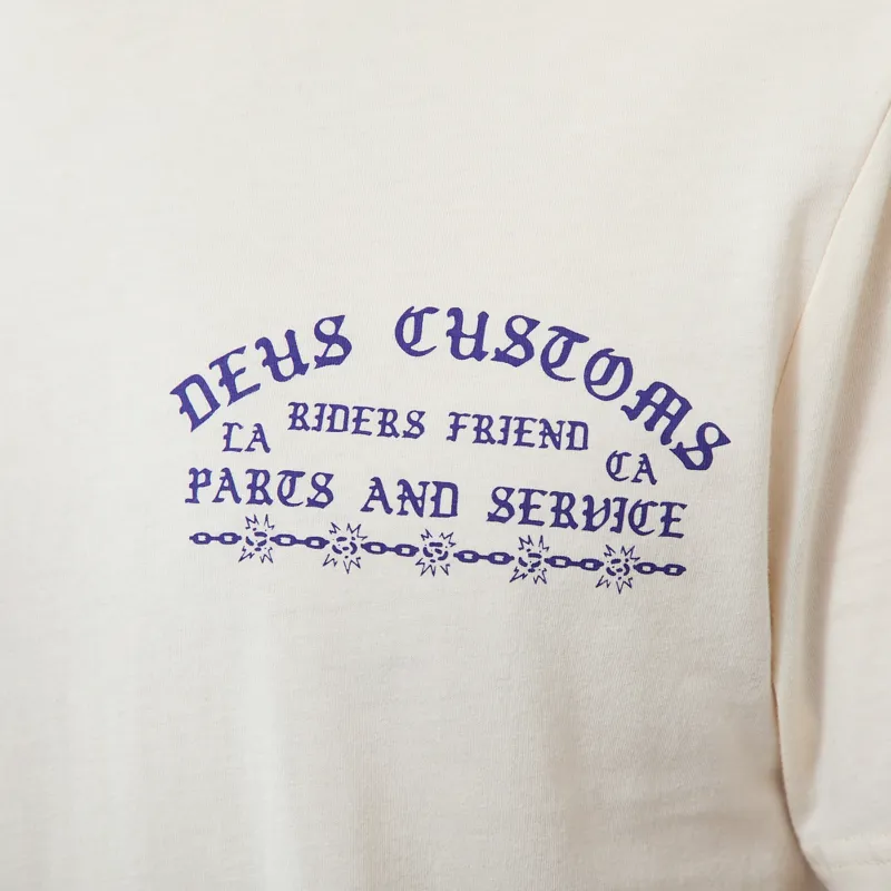 Deus Ex Machina Unchained T Shirt Vintage White-6