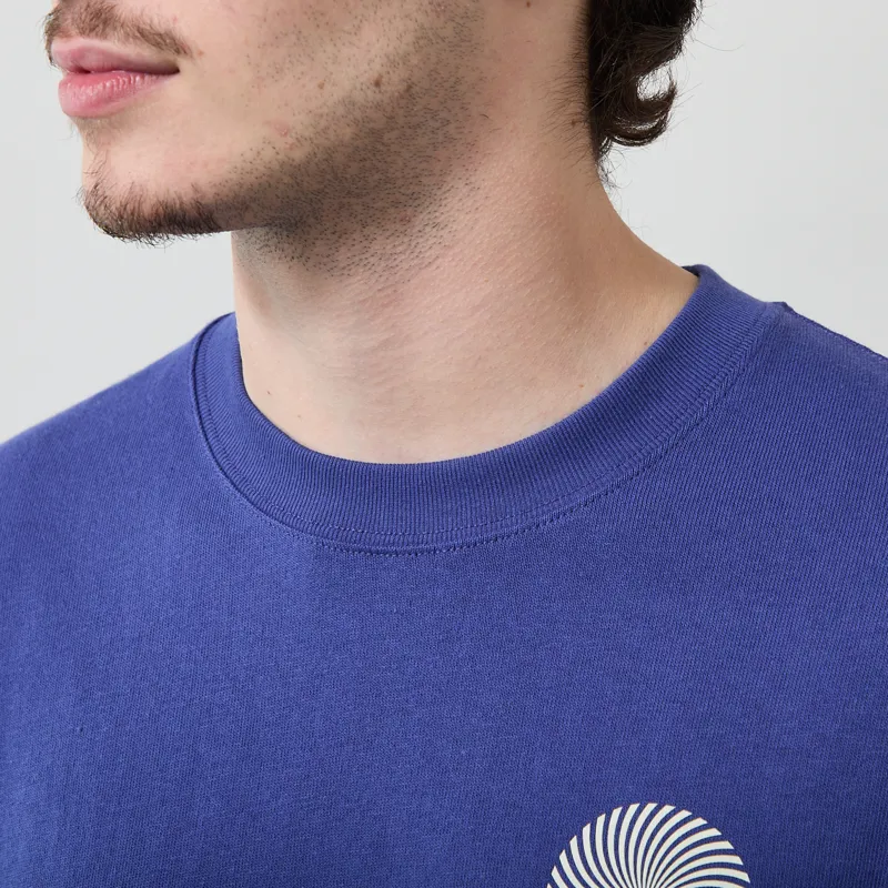 Deus Ex Machina Strata T Shirt Limoges Blue-3