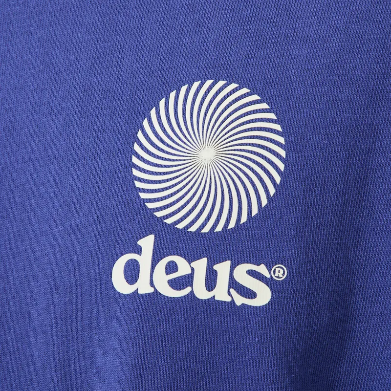 Deus Ex Machina Strata T Shirt Limoges Blue-4