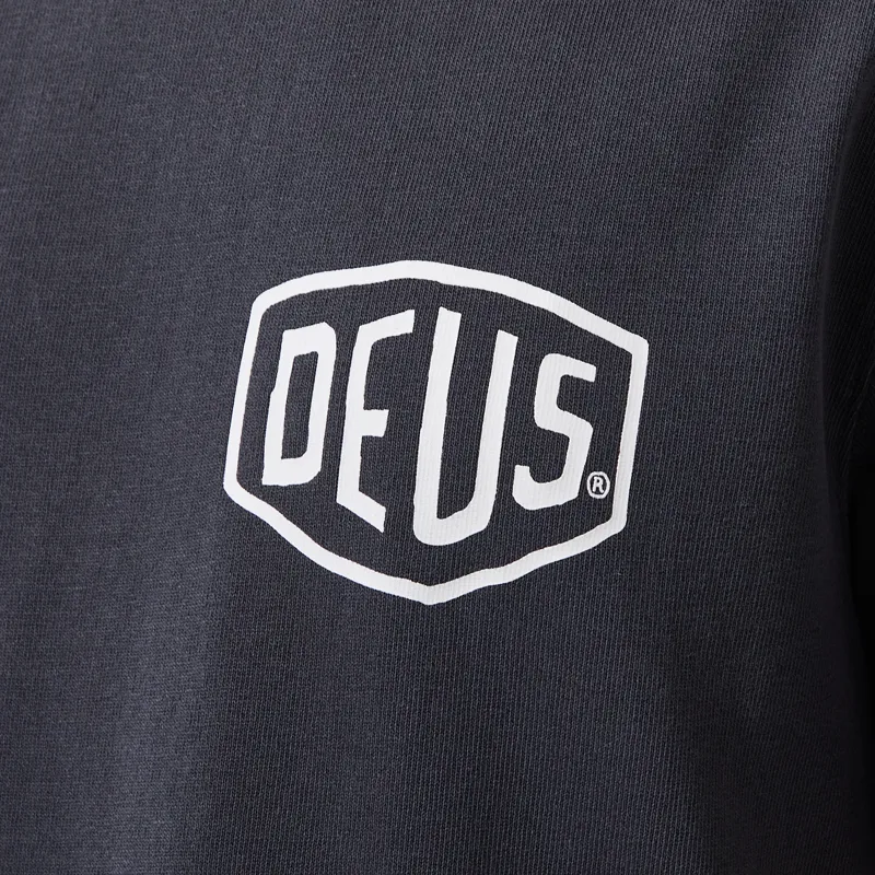 Deus Ex Machina Shield Garment Dyed T Shirt Black-4