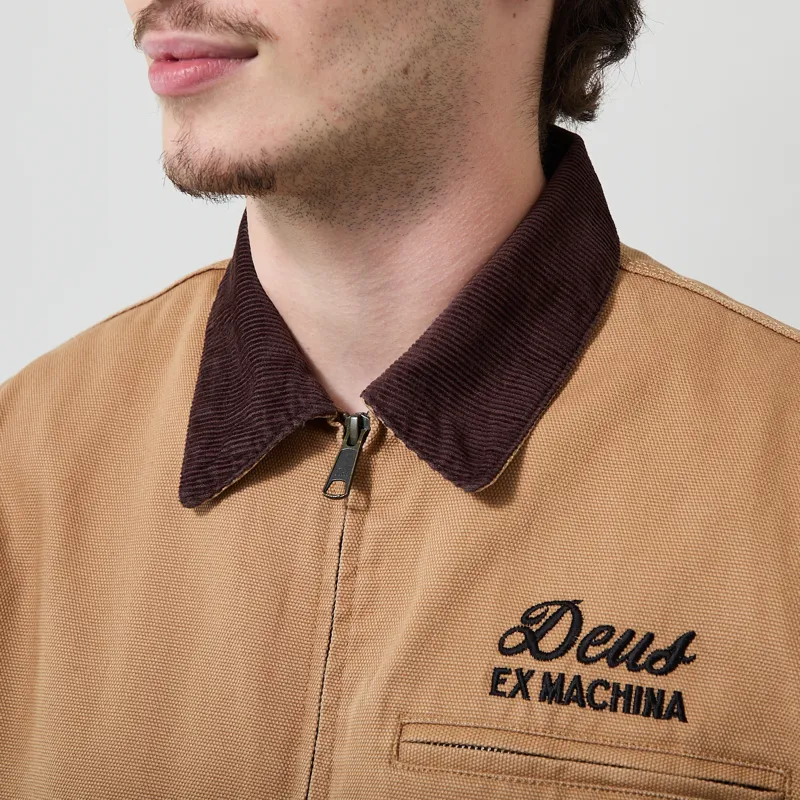 Deus Ex Machina Address Workwear Jacket Dijon Tan-3