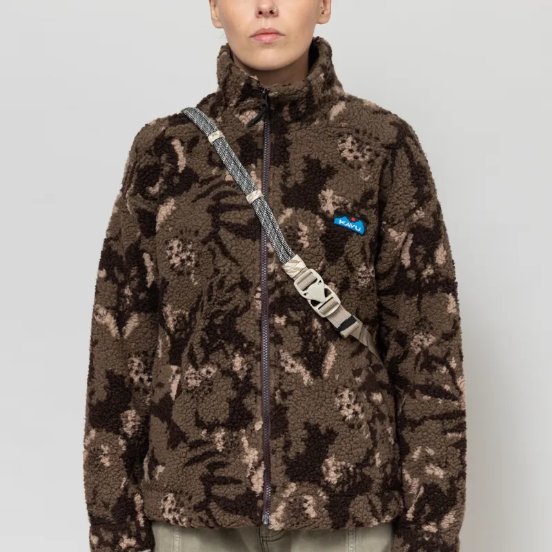 Kavu Womens Camp Cosy Mini Rope Bag Stone Hatch-2