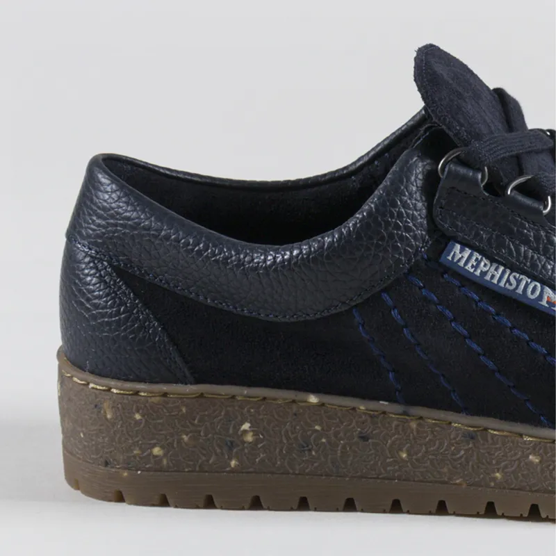 Mephisto Rainbow Oregon Velour Shoes Blue-4