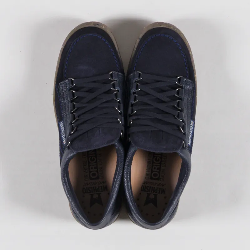 Mephisto Rainbow Oregon Velour Shoes Blue-6