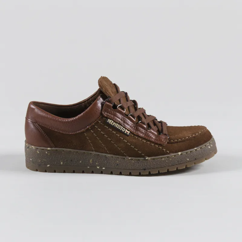 Mephisto Rainbow Oregon Velour Shoes Brown-2