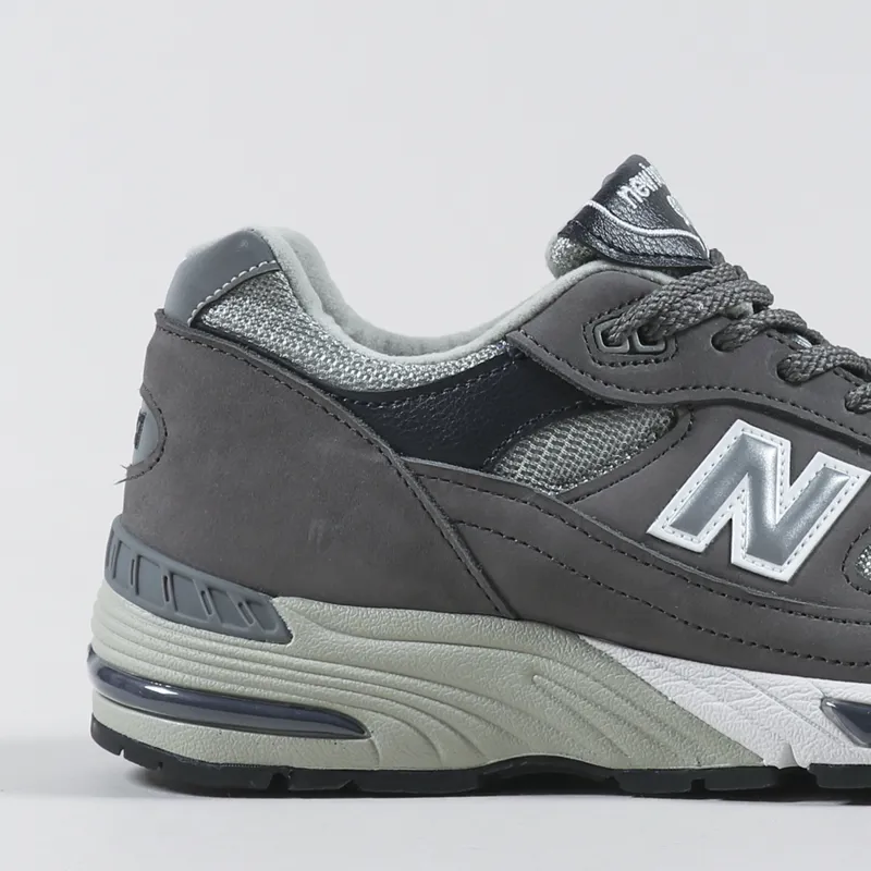 New Balance Mens Made In UK 991 Shoes Castlerock Grey Navy