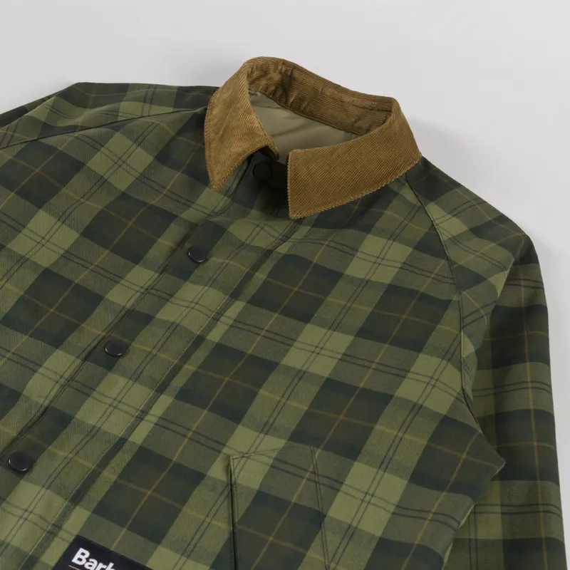 Barbour Oversized Reversible Transporter Jacket Bleached Olive-5