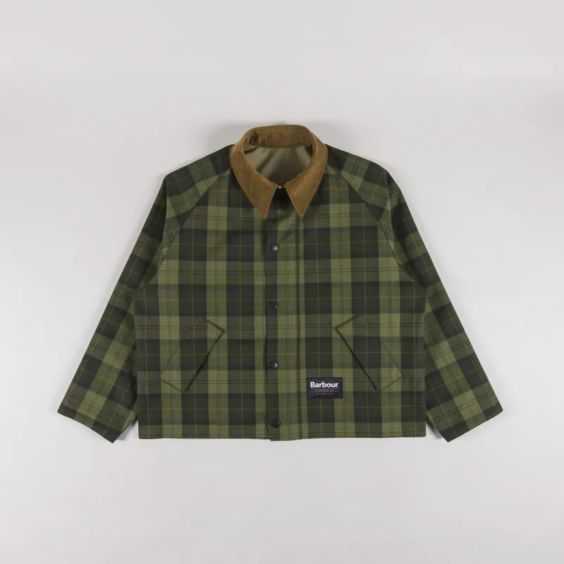 Barbour Oversized Reversible Transporter Jacket Bleached Olive-2
