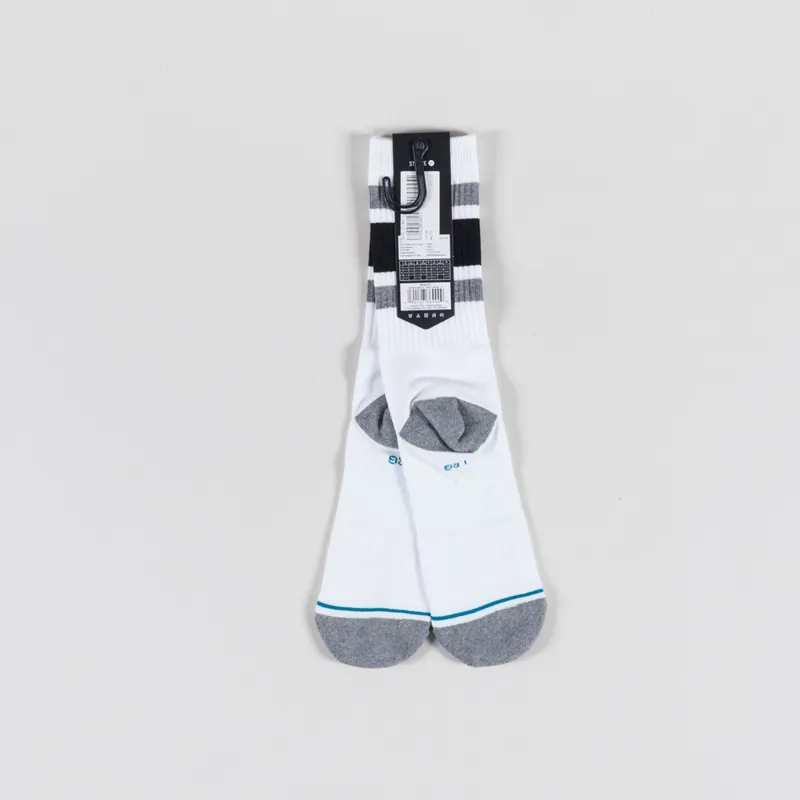 Stance Boyd St Crew Socks White-1