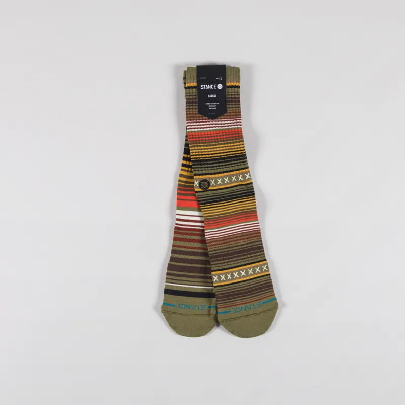 Stance Curren Crew Socks Chive Multi
