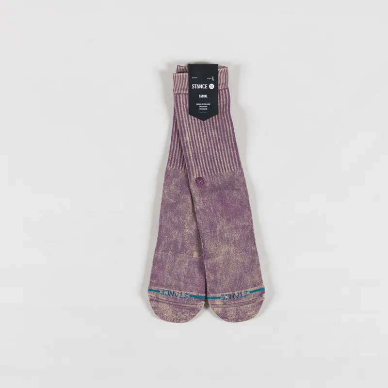 Stance Icon Dyed Crew Socks Plum