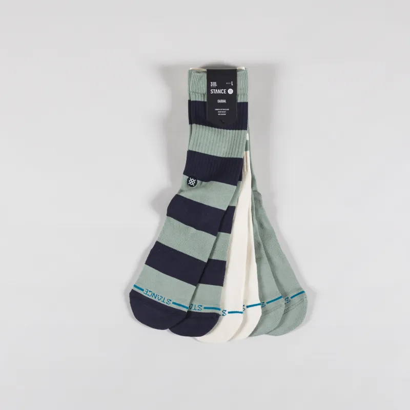 Stance Townie Crew Sock Sea Green - 3 Pairs