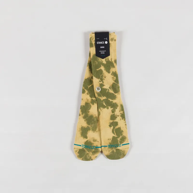 Stance Spotty Dye Crew Socks Olive