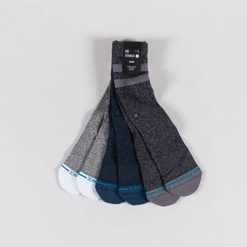 Stance The Joven Crew Socks Grey Multi - 3 Pairs