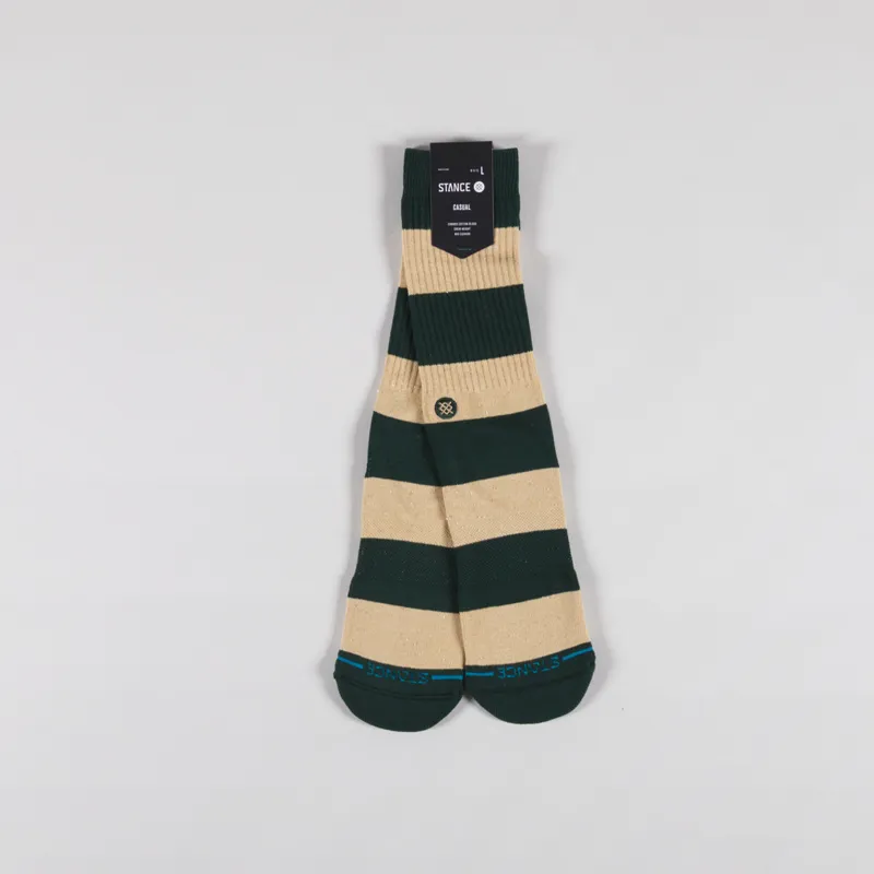 Stance Nep Stripe Crew Socks Pine