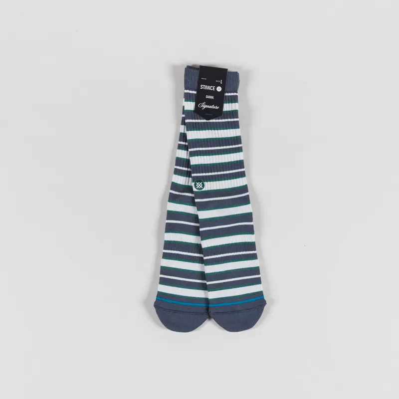 Stance Signature Stripe Crew Socks Turbulence