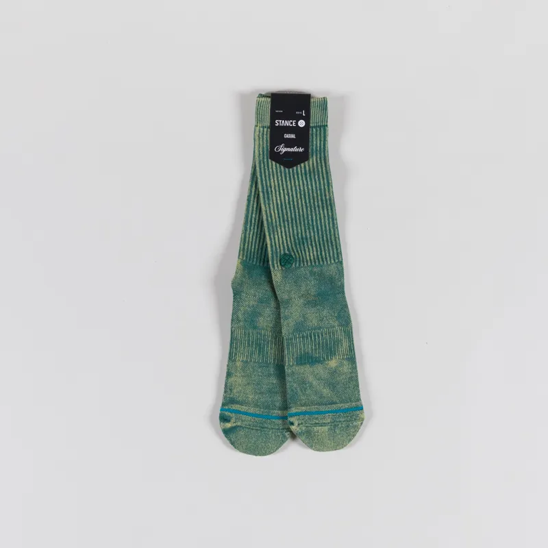 Stance Signature Wash Crew Socks Teal