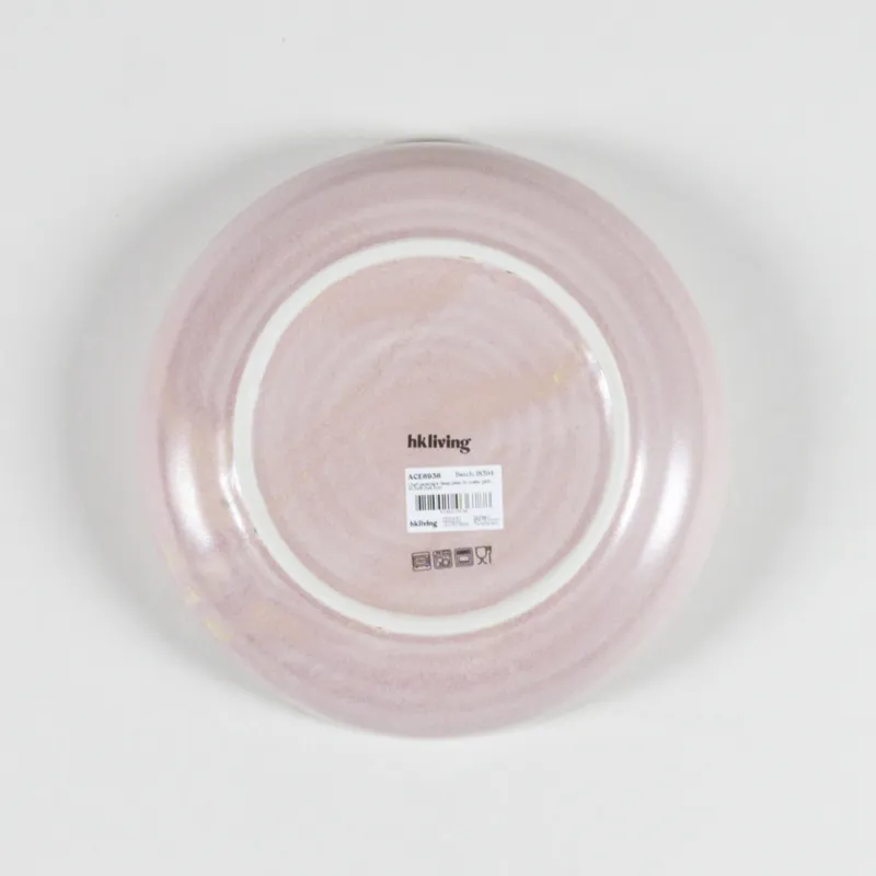HKLIVING Chef Ceramics Deep Plate Rustic Pink-3