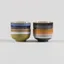 HKLIVING 70s Ceramics Noodle Bowls Groovy 4 Pack
