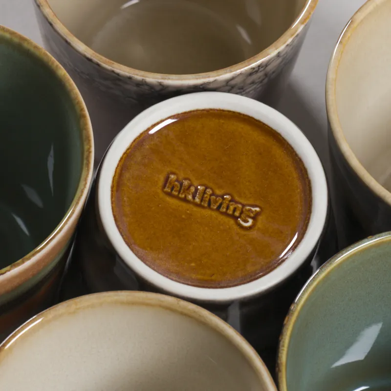 HKLIVING 70s Ceramics Coffee Mugs Elements 6 Pack-6