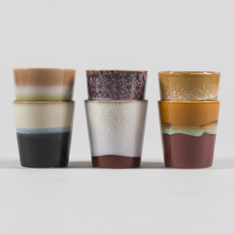 HKLIVING 70s Ceramics Coffee Mugs Soil 6 Pack-1